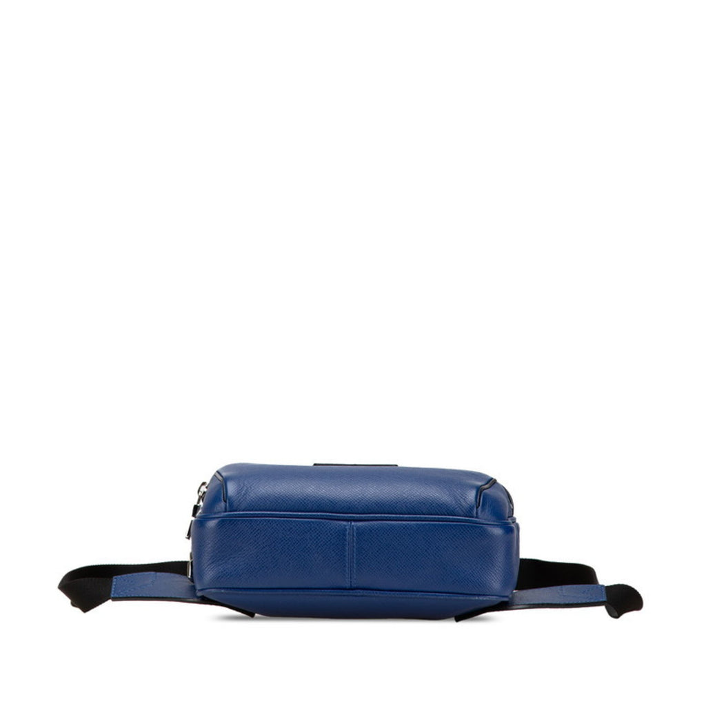 Louis Vuitton Black Blue Leather Sling Bag (Pre-Owned)