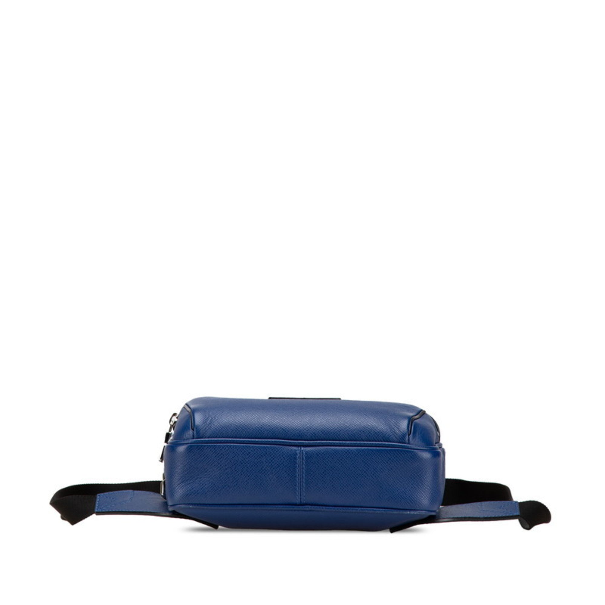 Louis Vuitton Black Blue Leather Sling Bag (Pre-Owned)