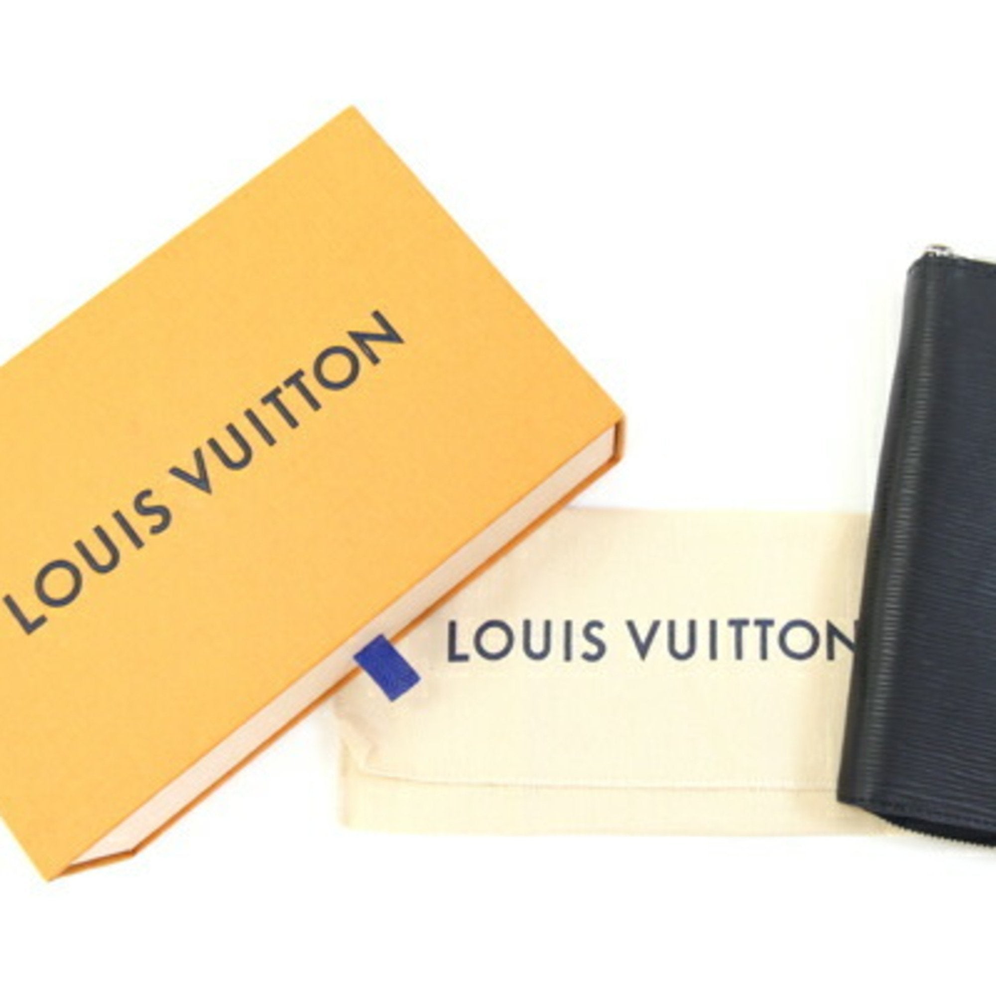 Louis Vuitton Black Noir Epi Leather Long Wallet (Bi-Fold) (Pre-Owned)