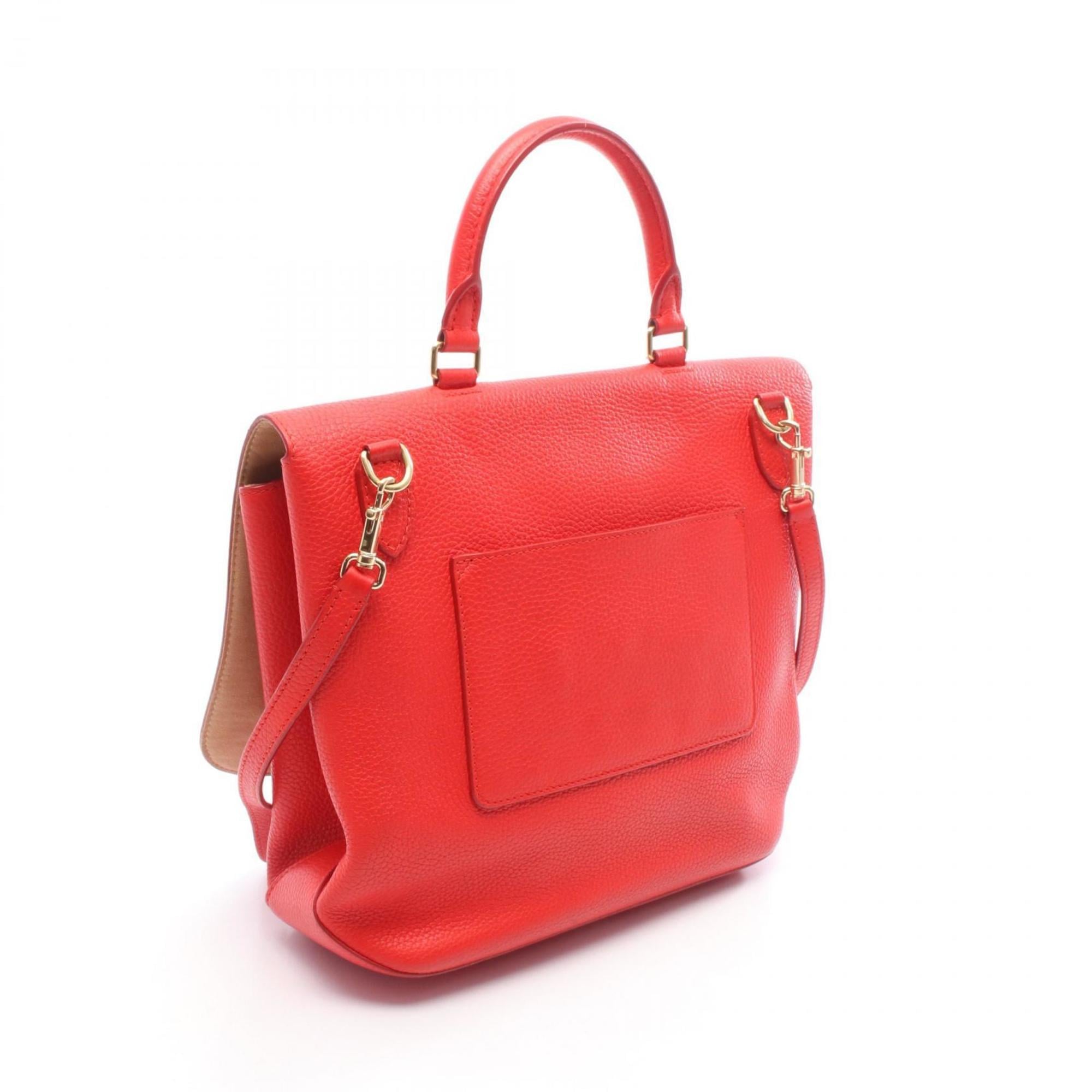 Louis Vuitton Red Color Leather Handbag (Pre-Owned)