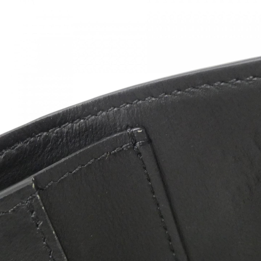 Louis Vuitton Black Leather Wallet (Tri-Fold) (Pre-Owned)