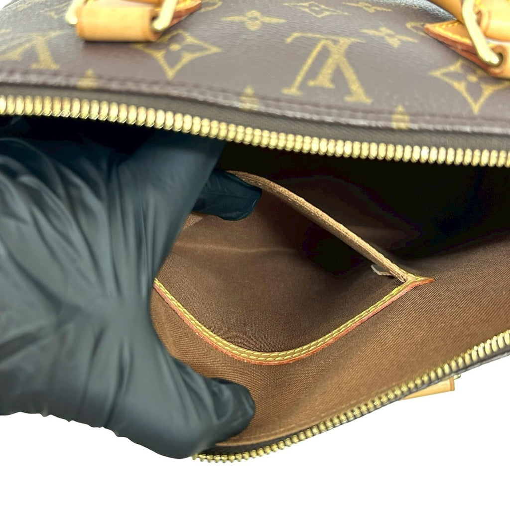 Louis Vuitton Brown Leather Pvc Boston Bag Handbag (Pre-Owned)