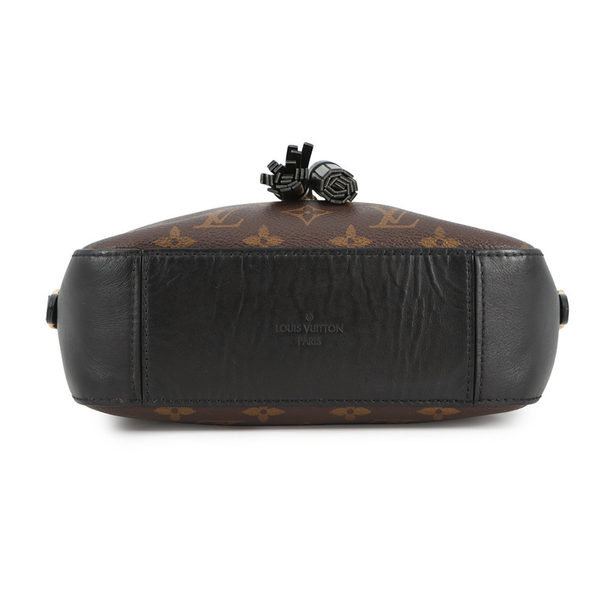 Louis Vuitton Black Monogram Noir Monogram Leather Shoulder Bag (Pre-Owned)
