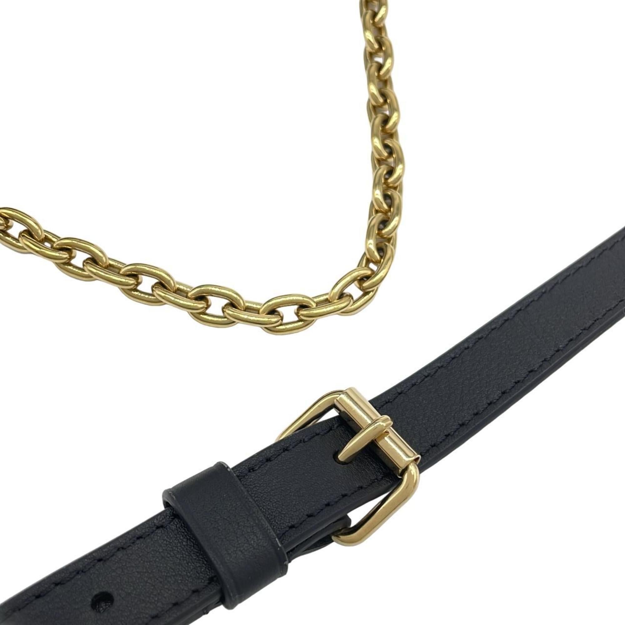 Louis Vuitton Black Leather Shoulder Bag (Pre-Owned)