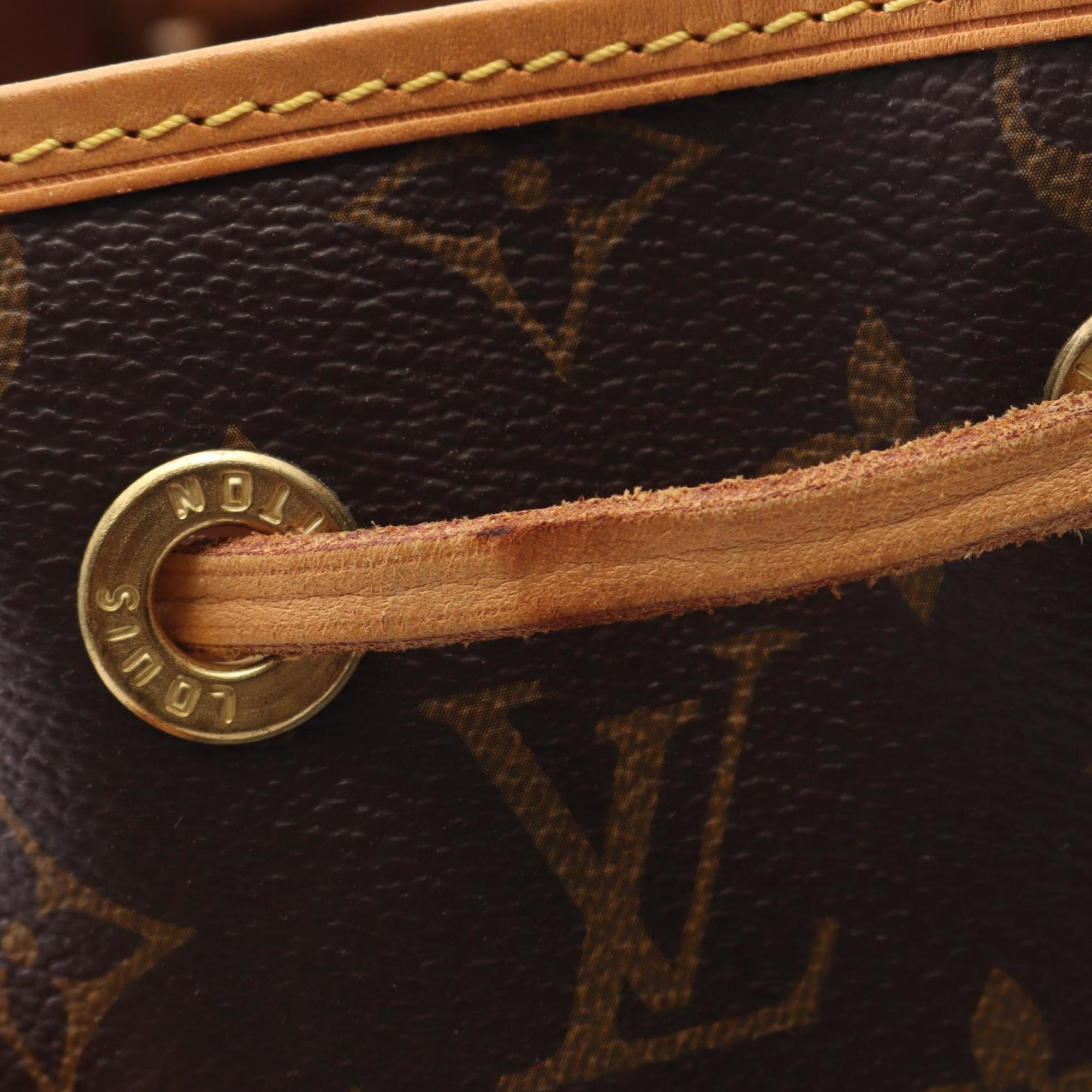 Louis Vuitton Brown Coated Canvas Leather Backpack (Pre-Owned)