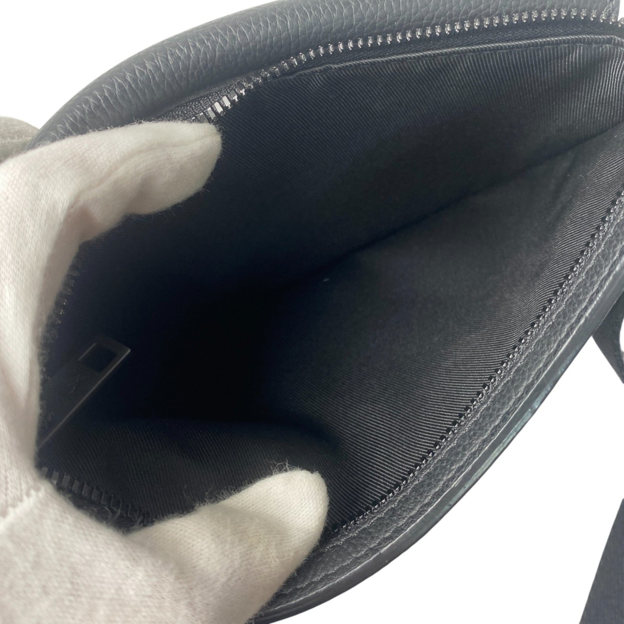 Louis Vuitton Black Leather Sling Bag (Pre-Owned)