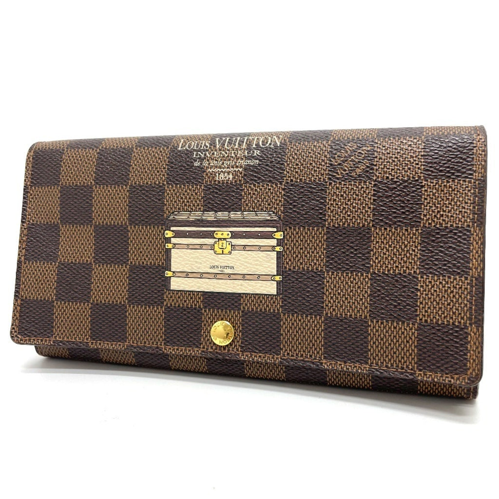 Louis Vuitton Damier Brown Damier Canvas Ebene Damier Canvas Long Wallet (Bi-Fold) (Pre-Owned)