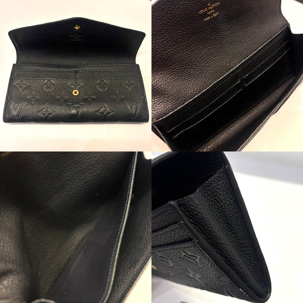 Louis Vuitton Black Infini Monogram Monogram Empreinte Long Wallet (Bi-Fold) (Pre-Owned)