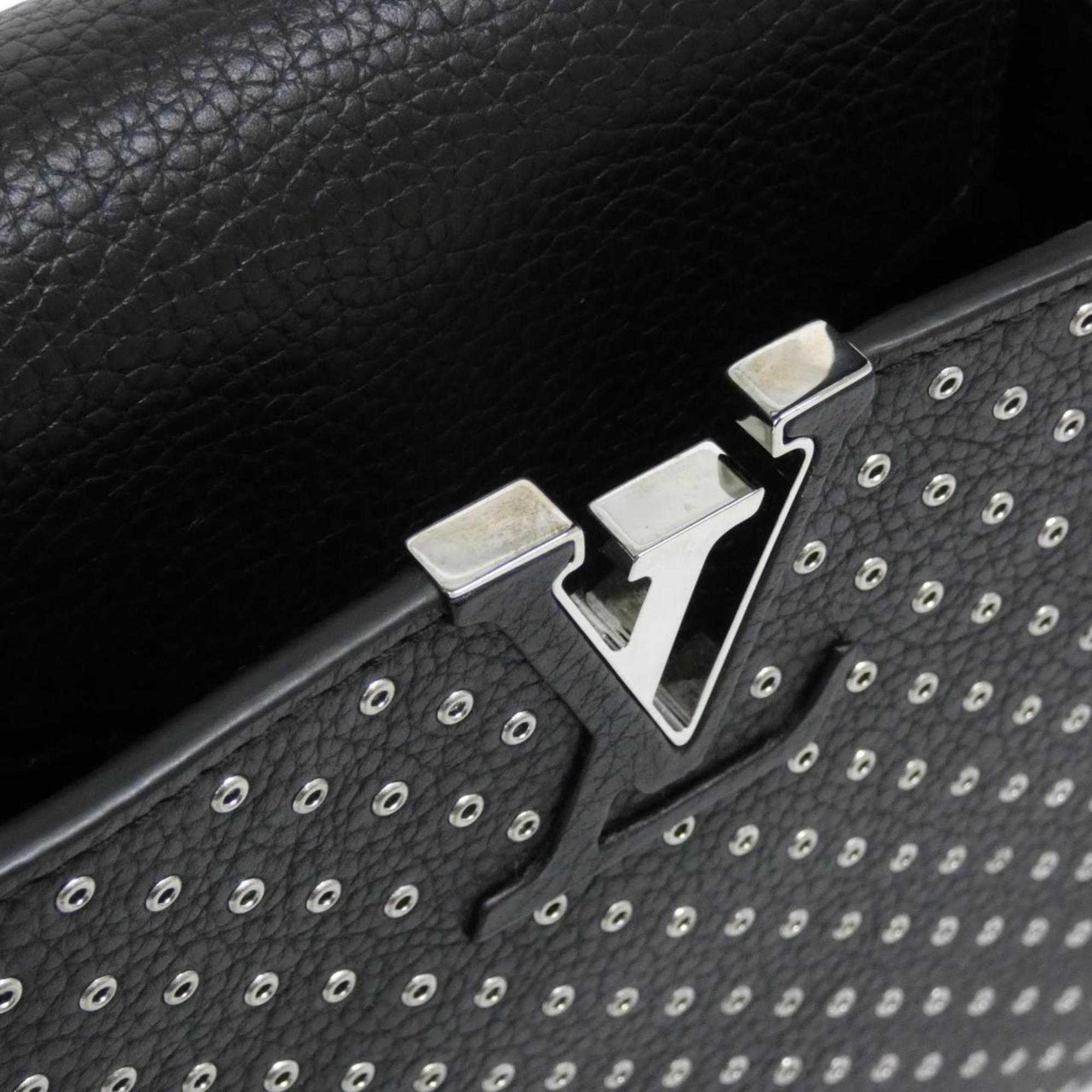 Louis Vuitton Black Leather Handbag (Pre-Owned)
