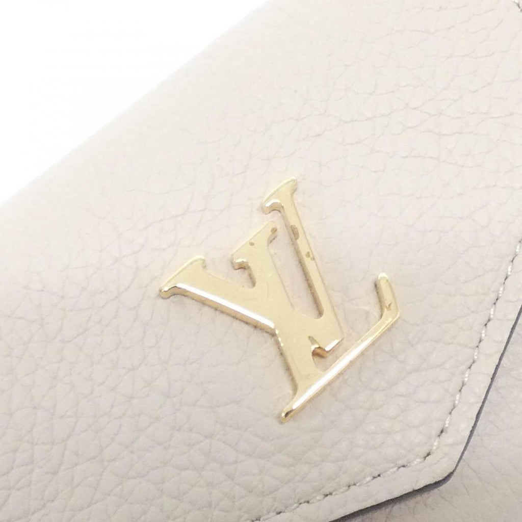 Louis Vuitton Grayish Leather Wallet (Tri-Fold) (Pre-Owned)