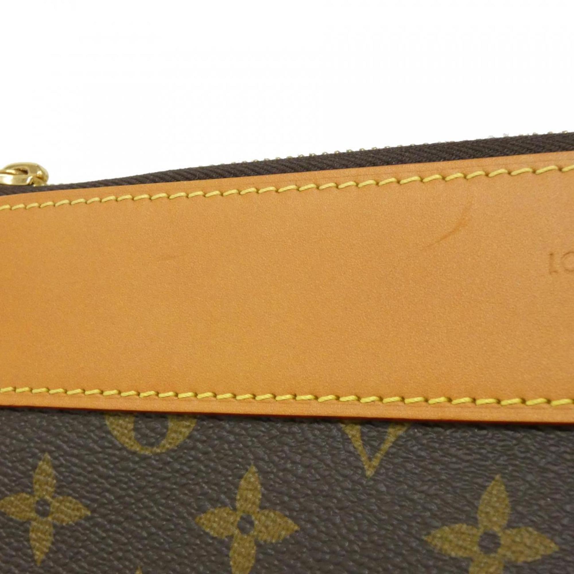 Louis Vuitton Monogram Marron Coated Canvas Pochette (Pre-Owned)