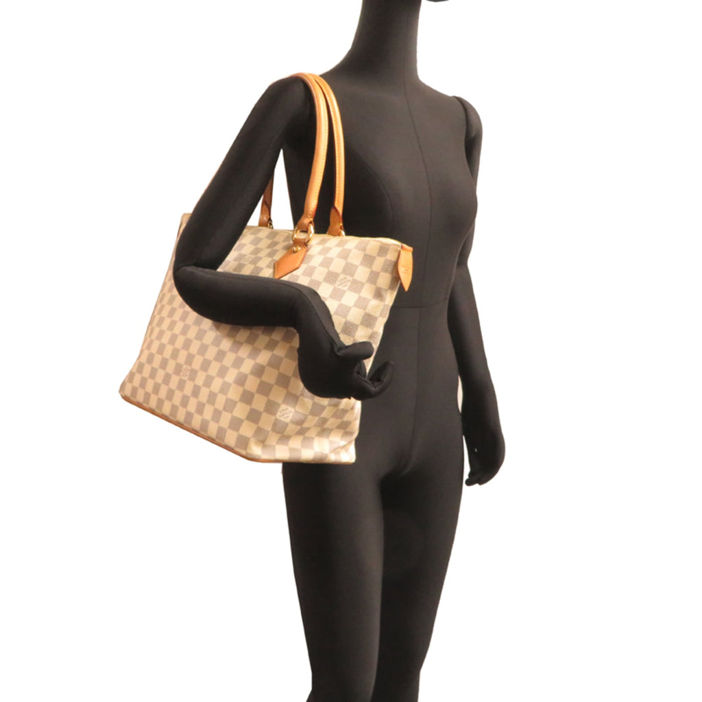 Louis Vuitton White Damier Azur Tote Bag (Pre-Owned)
