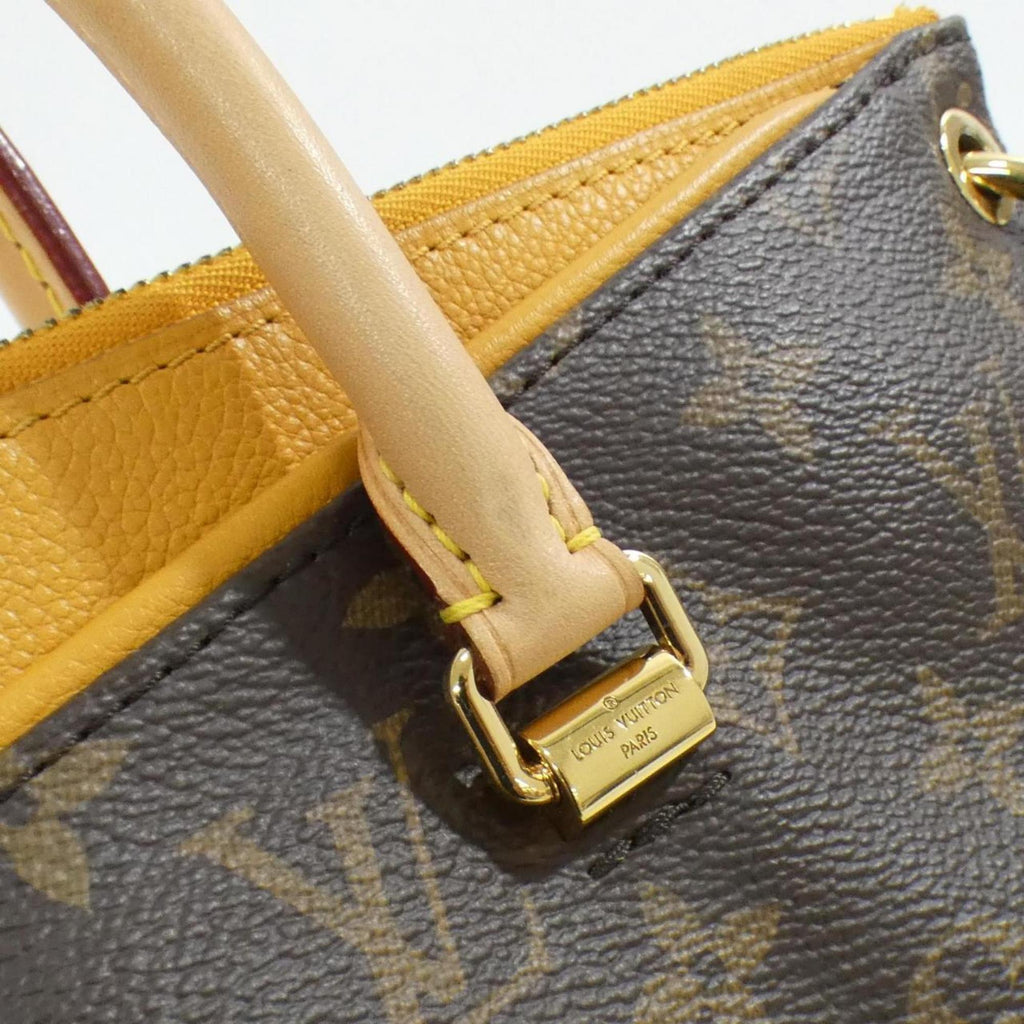 Louis Vuitton Marron Saffron Coated Canvas Leather Handbag (Pre-Owned)