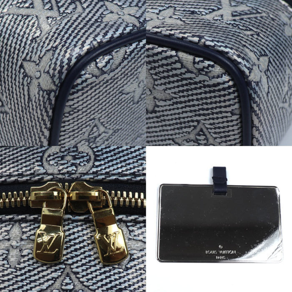 Louis Vuitton Navy Jacquard Denim Shoulder Bag Vanity Bag (Pre-Owned)
