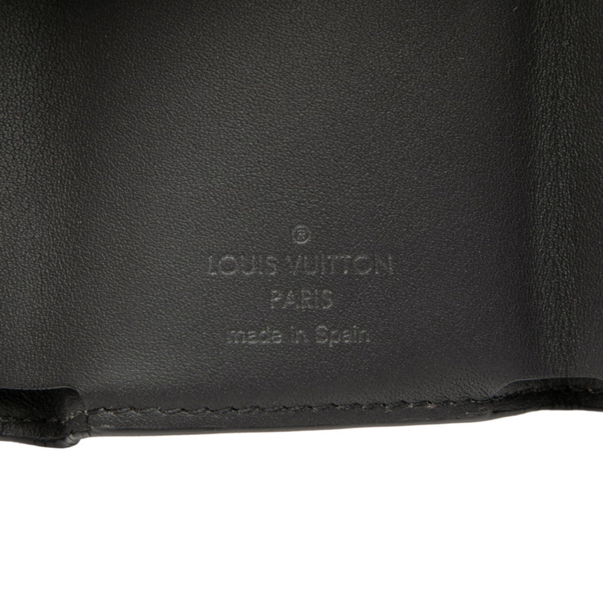 Louis Vuitton Black Pvc Leather Wallet (Tri-Fold) (Pre-Owned)