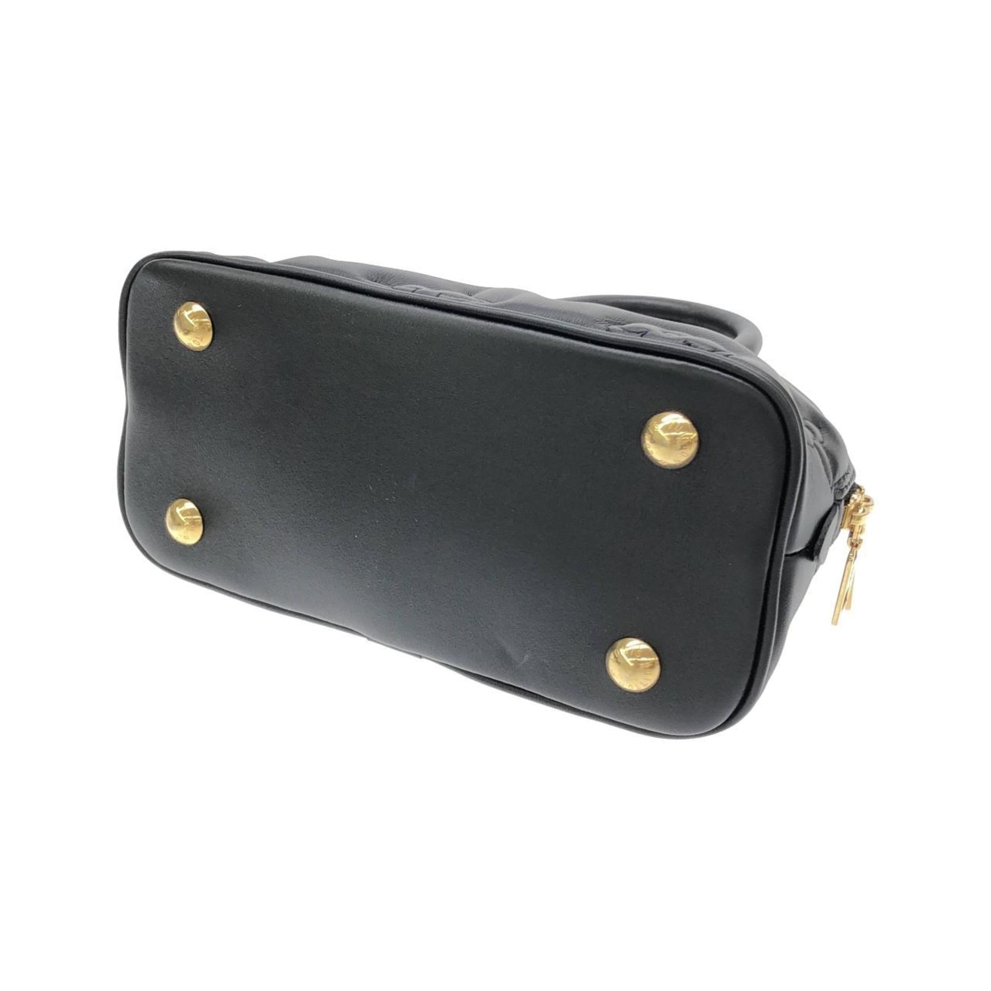 Louis Vuitton Black Leather Handbag (Pre-Owned)