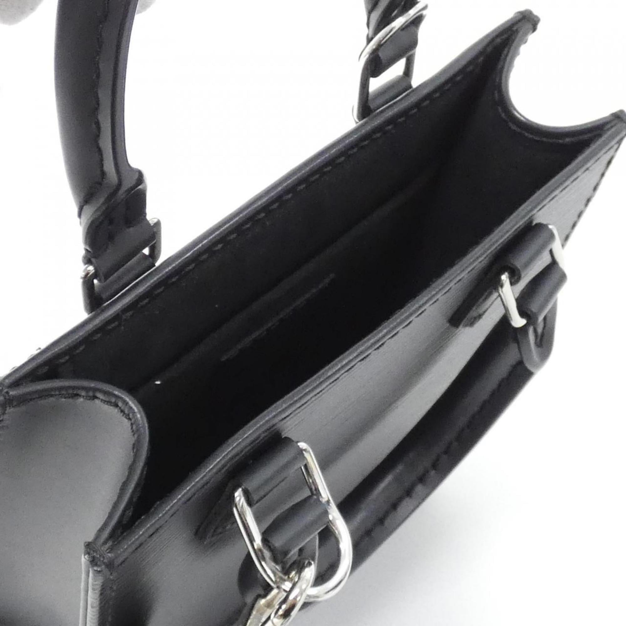 Louis Vuitton Black Leather Handbag (Pre-Owned)
