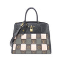 Louis Vuitton Black Coated Canvas Leather Handbag (Pre-Owned)