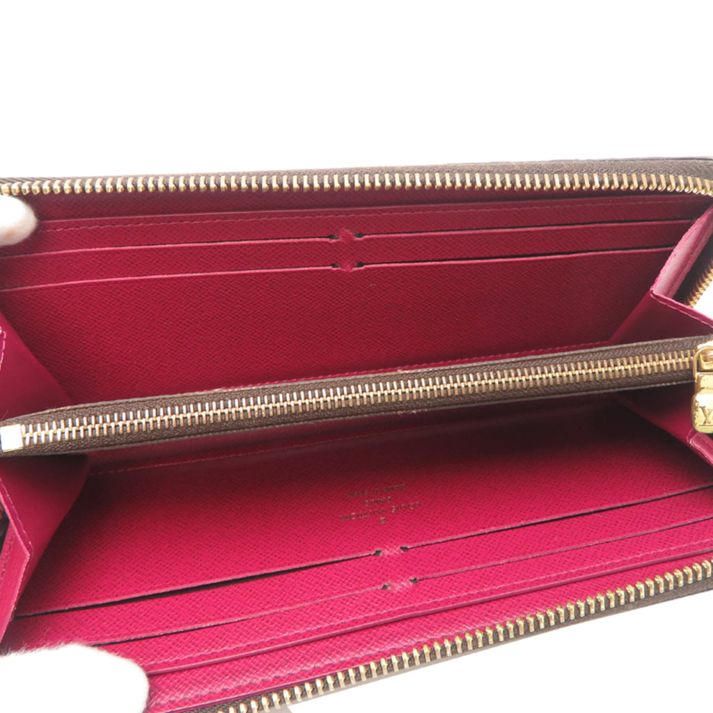 Louis Vuitton Brown Fuchsia Monogram Long Wallet (Bi-Fold) (Pre-Owned)