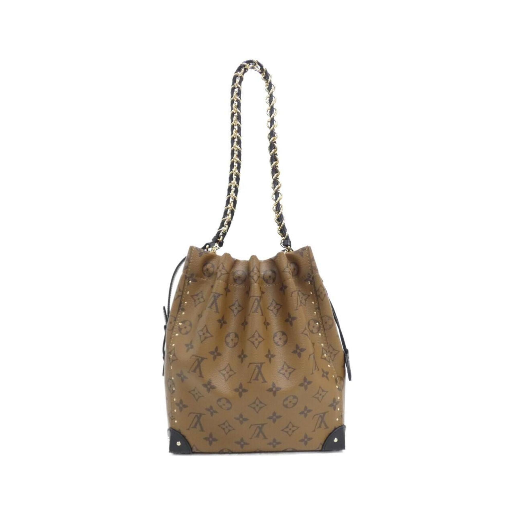 Louis Vuitton Marron Coated Canvas Shoulder Bag (Pre-Owned)