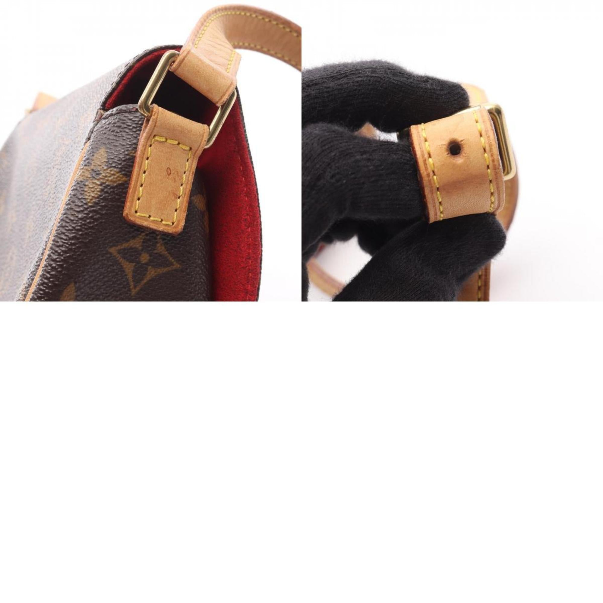 Louis Vuitton Brown Pvc Coated Canvas Leather Shoulder Bag (Pre-Owned)