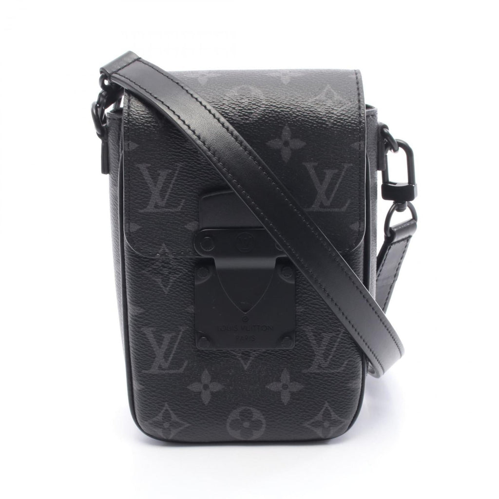 Louis Vuitton Black Coated Canvas Leather Shoulder Bag (Pre-Owned)