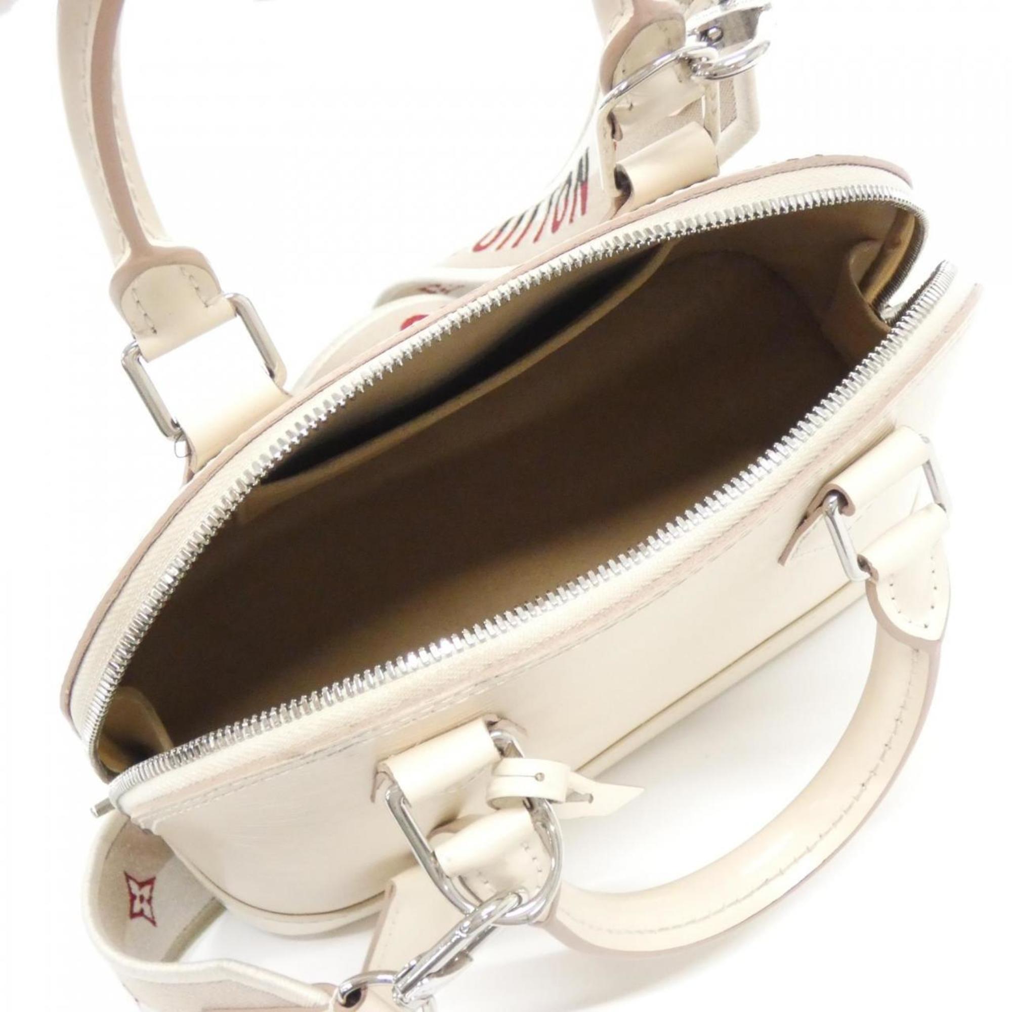 Louis Vuitton Silver Leather Handbag (Pre-Owned)