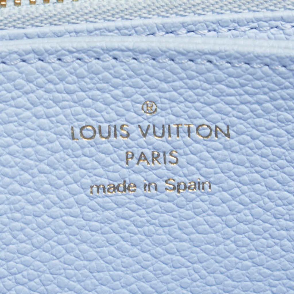Louis Vuitton Blue White Leather Long Wallet (Bi-Fold) (Pre-Owned)