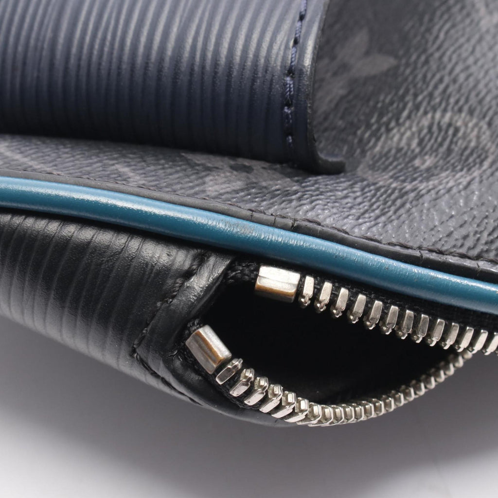 Louis Vuitton Black Blue Navy Epi Leather Pvc Coated Canvas Monogram Eclipse Fanny Pack (Pre-Owned)