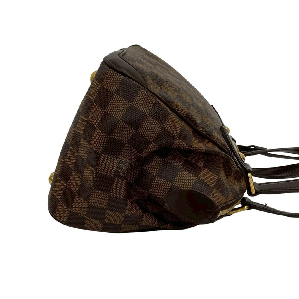 Louis Vuitton Brown Leather Pvc Handbag Tote Bag (Pre-Owned)