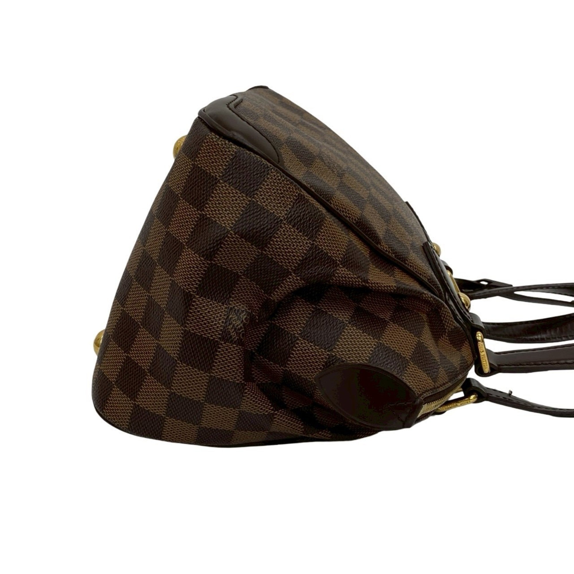 Louis Vuitton Brown Leather Pvc Handbag Tote Bag (Pre-Owned)