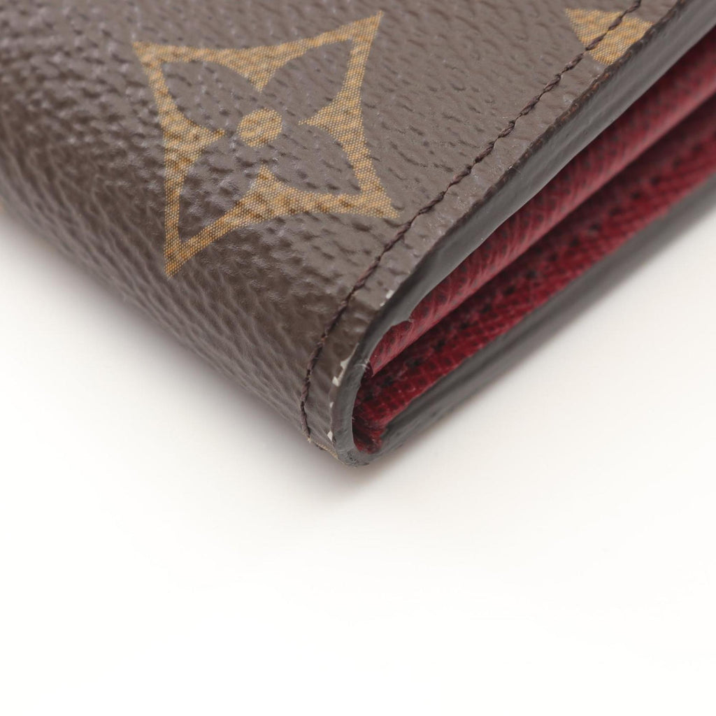 Louis Vuitton Brown Fuchsia Monogram Pink Monogram Long Wallet (Bi-Fold) (Pre-Owned)
