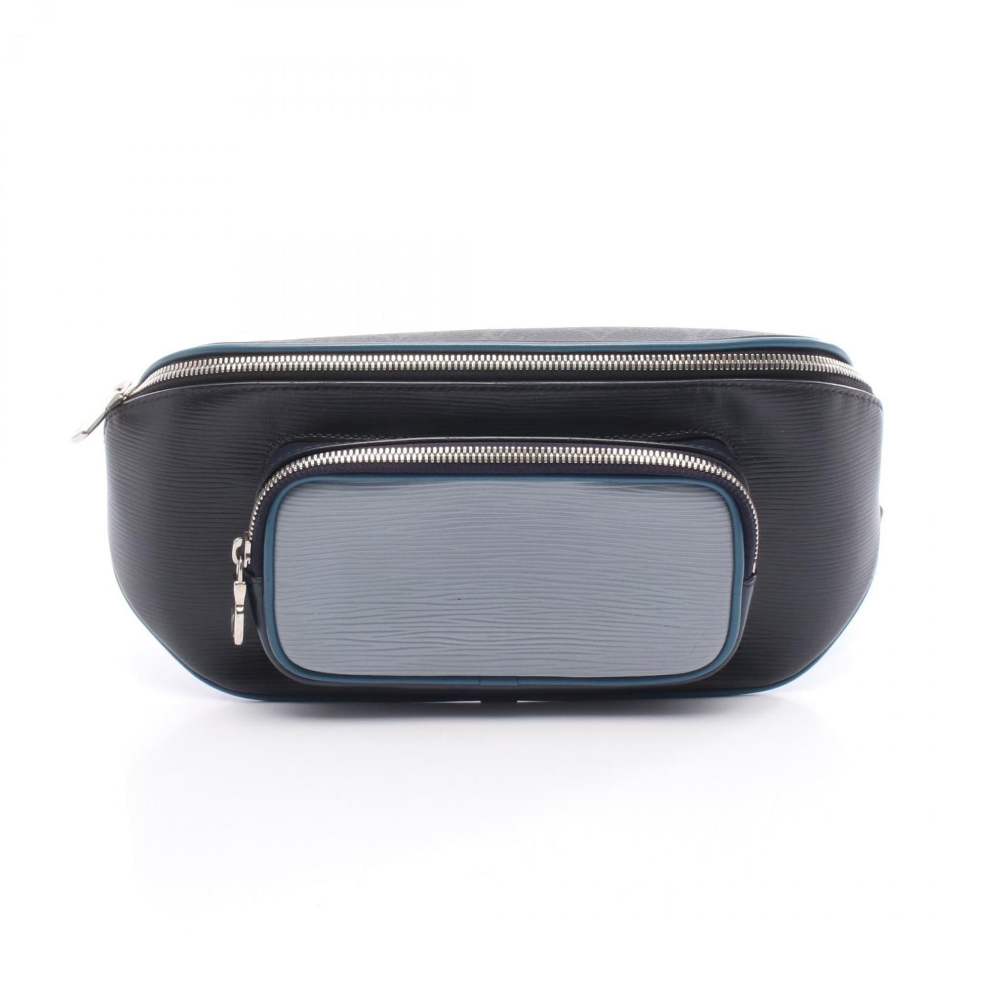 Louis Vuitton Black Blue Navy Epi Leather Pvc Coated Canvas Monogram Eclipse Fanny Pack (Pre-Owned)