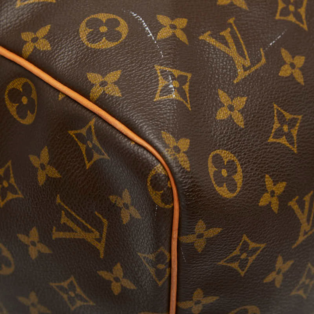 Louis Vuitton Brown Pvc Leather Boston Bag (Pre-Owned)
