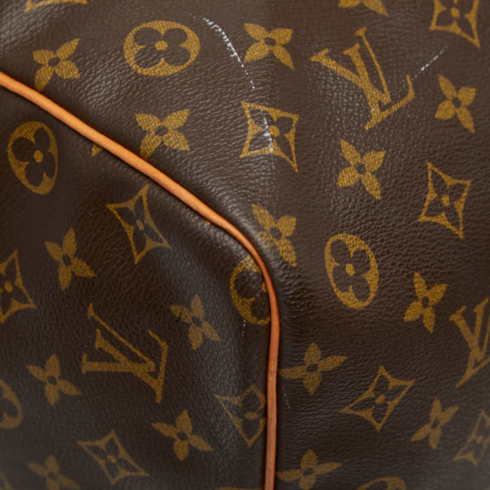 Louis Vuitton Brown Pvc Leather Boston Bag (Pre-Owned)