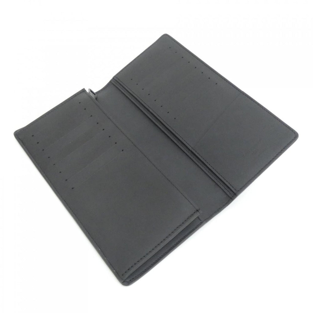 Louis Vuitton Black Leather Long Wallet (Bi-Fold) (Pre-Owned)
