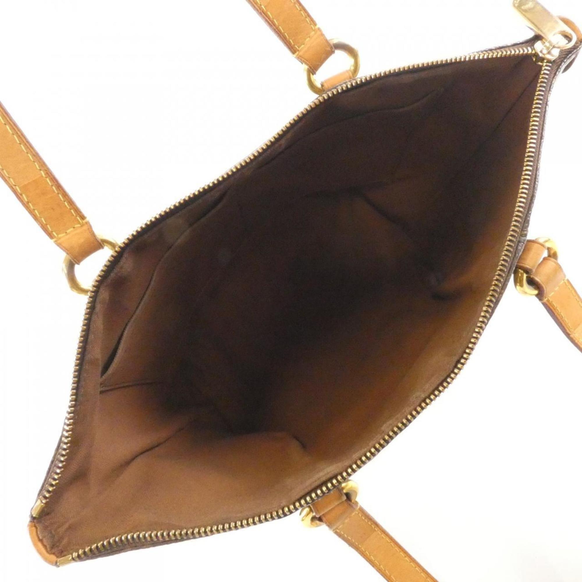 Louis Vuitton Marron Coated Canvas Handbag (Pre-Owned)