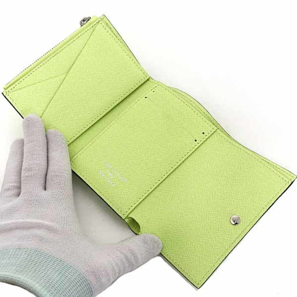 Louis Vuitton Taiga Lemon Yellow Taiga Leather Leather Wallet (Tri-Fold) (Pre-Owned)