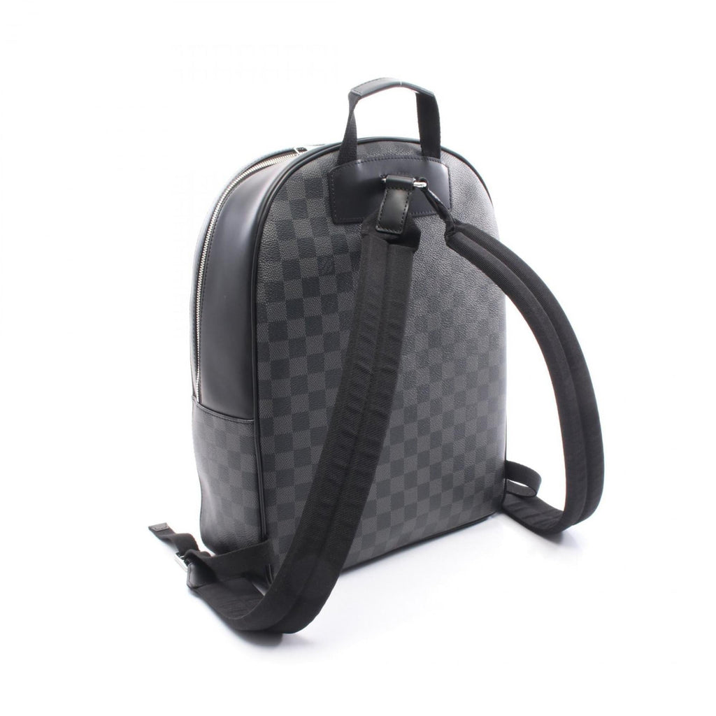 Louis Vuitton Black Coated Canvas Leather Backpack (Pre-Owned)