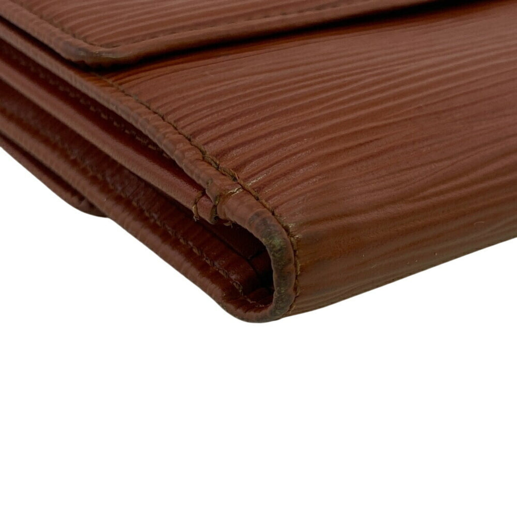 Louis Vuitton Brown Kenyan Brown Leather Wallet (Tri-Fold) (Pre-Owned)