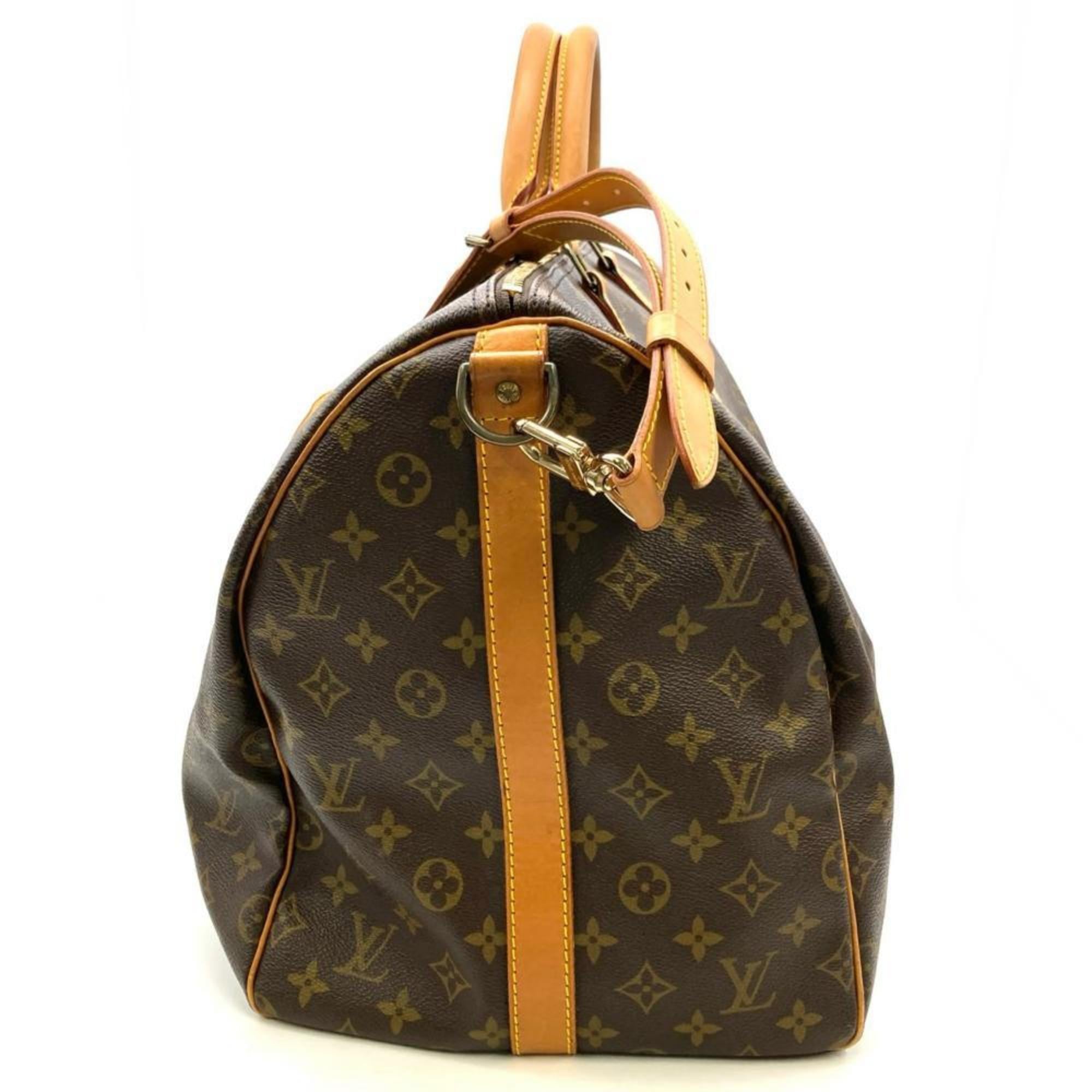 Louis Vuitton Monogram Brown Monogram Leather Boston Bag (Pre-Owned)
