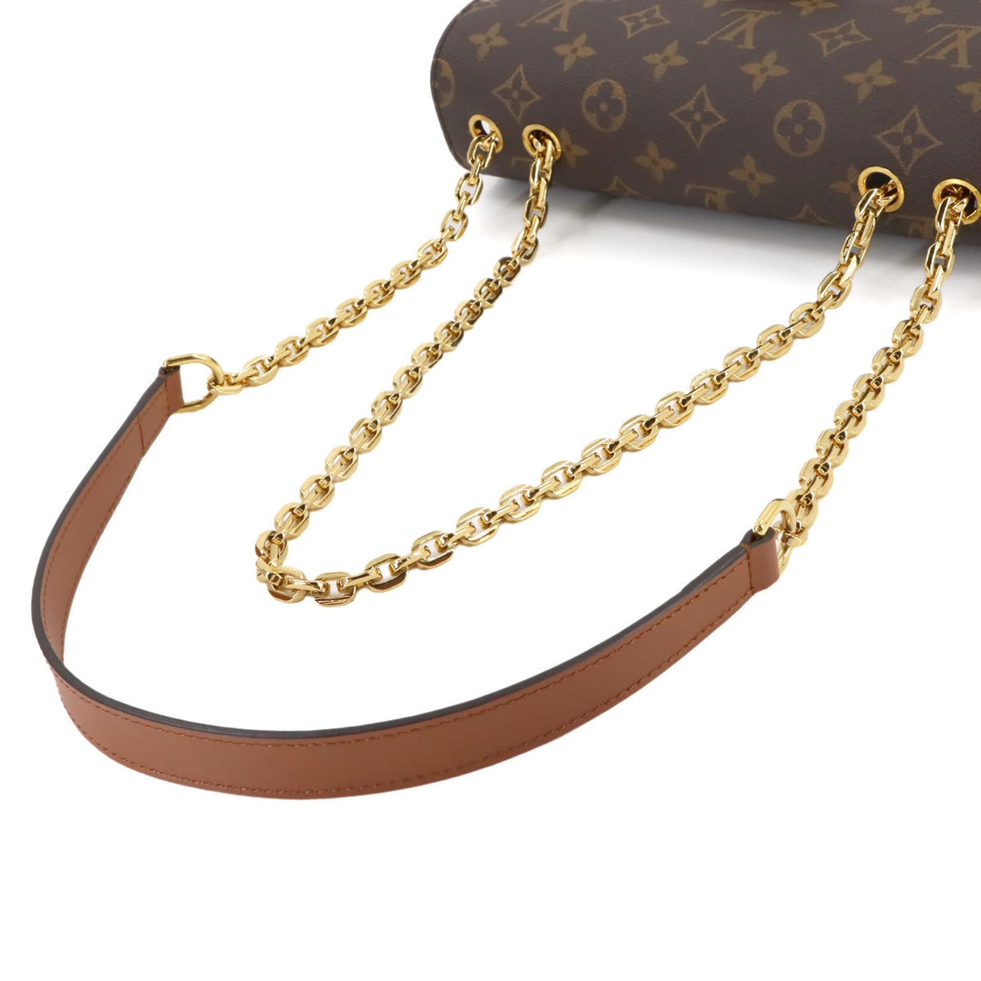 Louis Vuitton Caramel Monogram Monogram Canvas Leather Shoulder Bag (Pre-Owned)