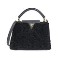 Louis Vuitton Black Fur Leather Handbag (Pre-Owned)