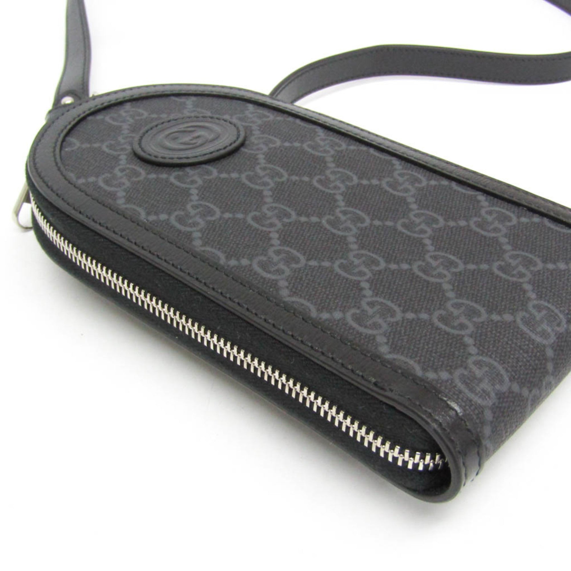 Interlocking G Patch Top Handle Crossbody Bag GG Coated Canvas Mini