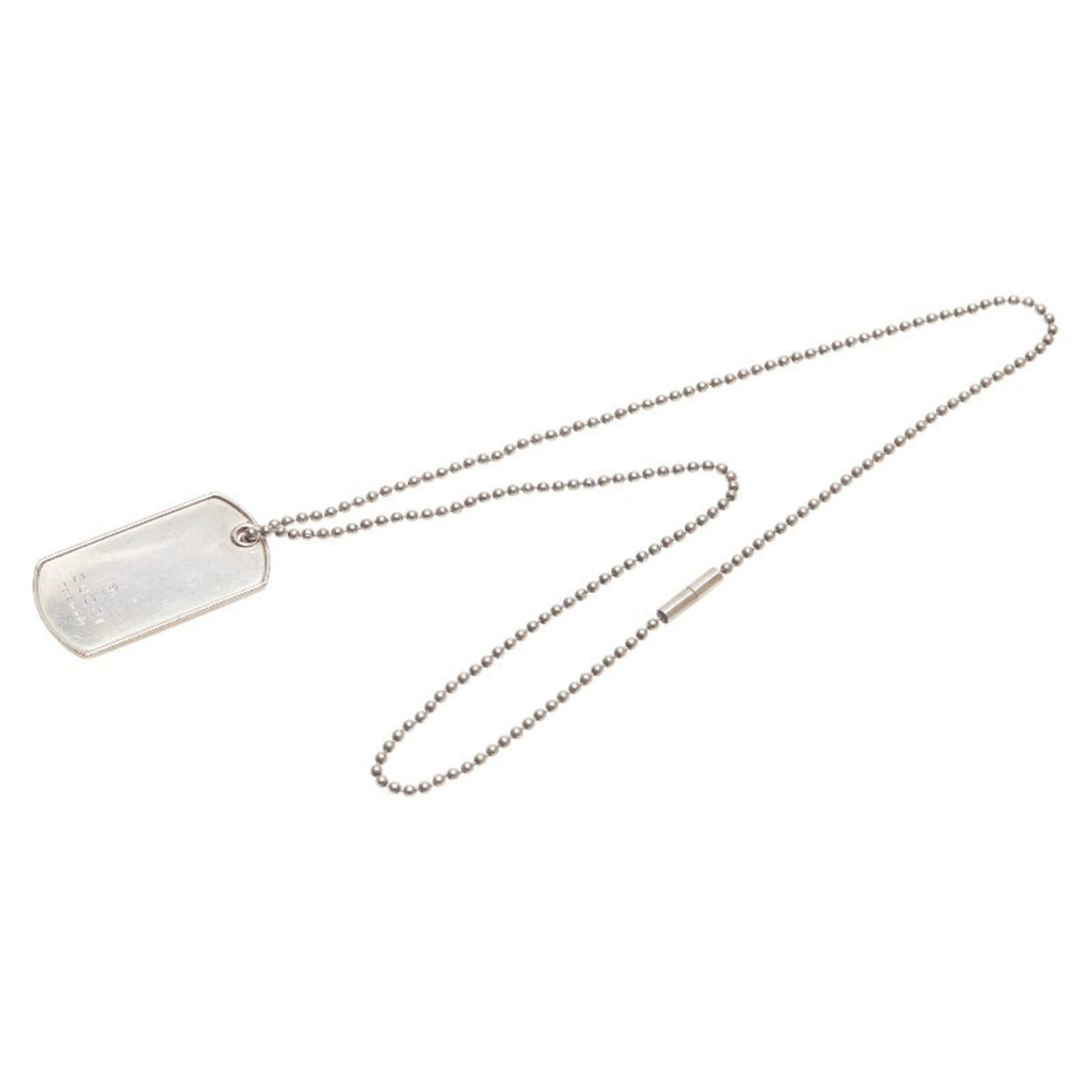Dog Tag Pendant Necklace Sterling Silver