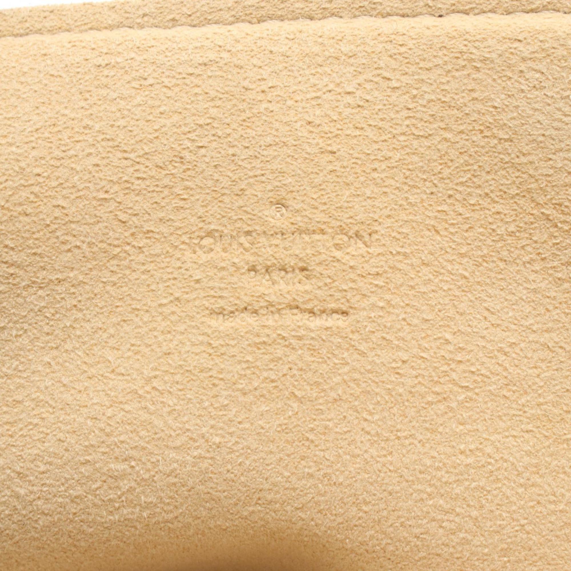 Louis Vuitton Brown Coated Canvas Leather Shoulder Bag (Pre-Owned)