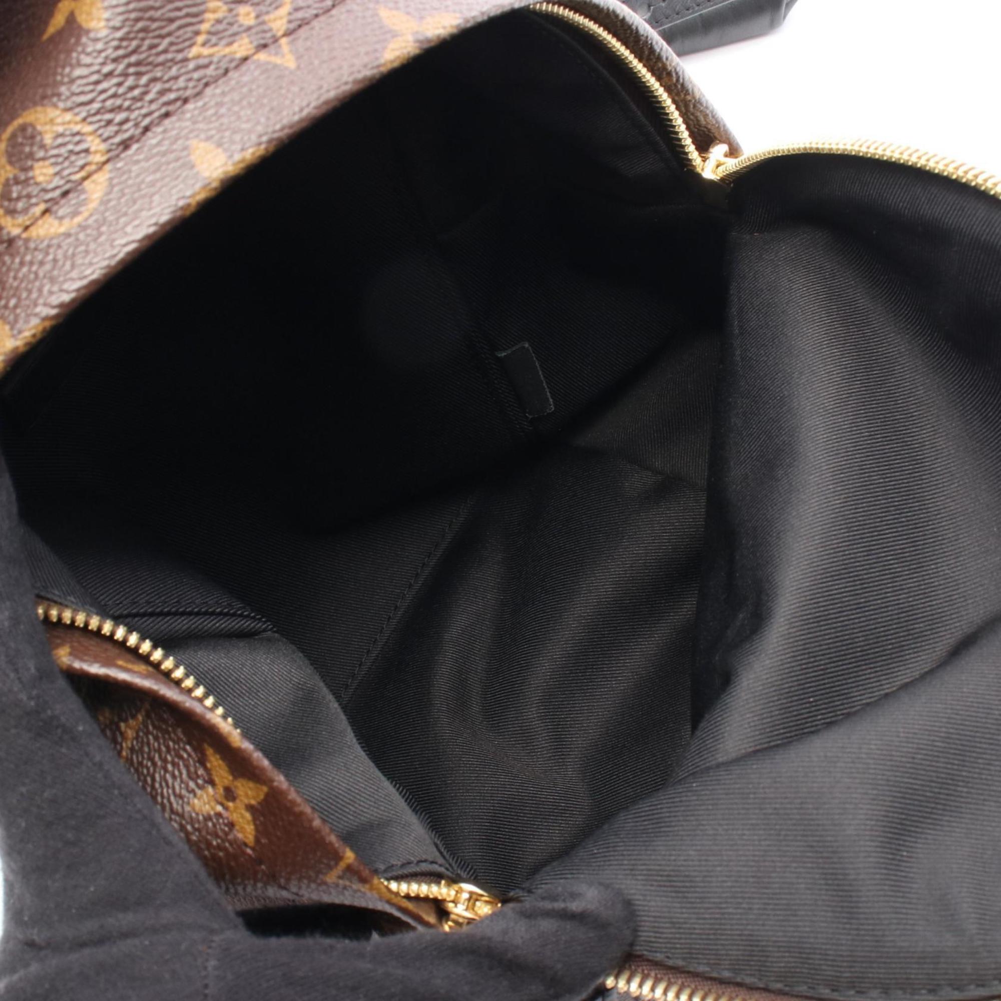 Louis Vuitton Black Brown Pvc Coated Canvas Leather Backpack (Pre-Owned)