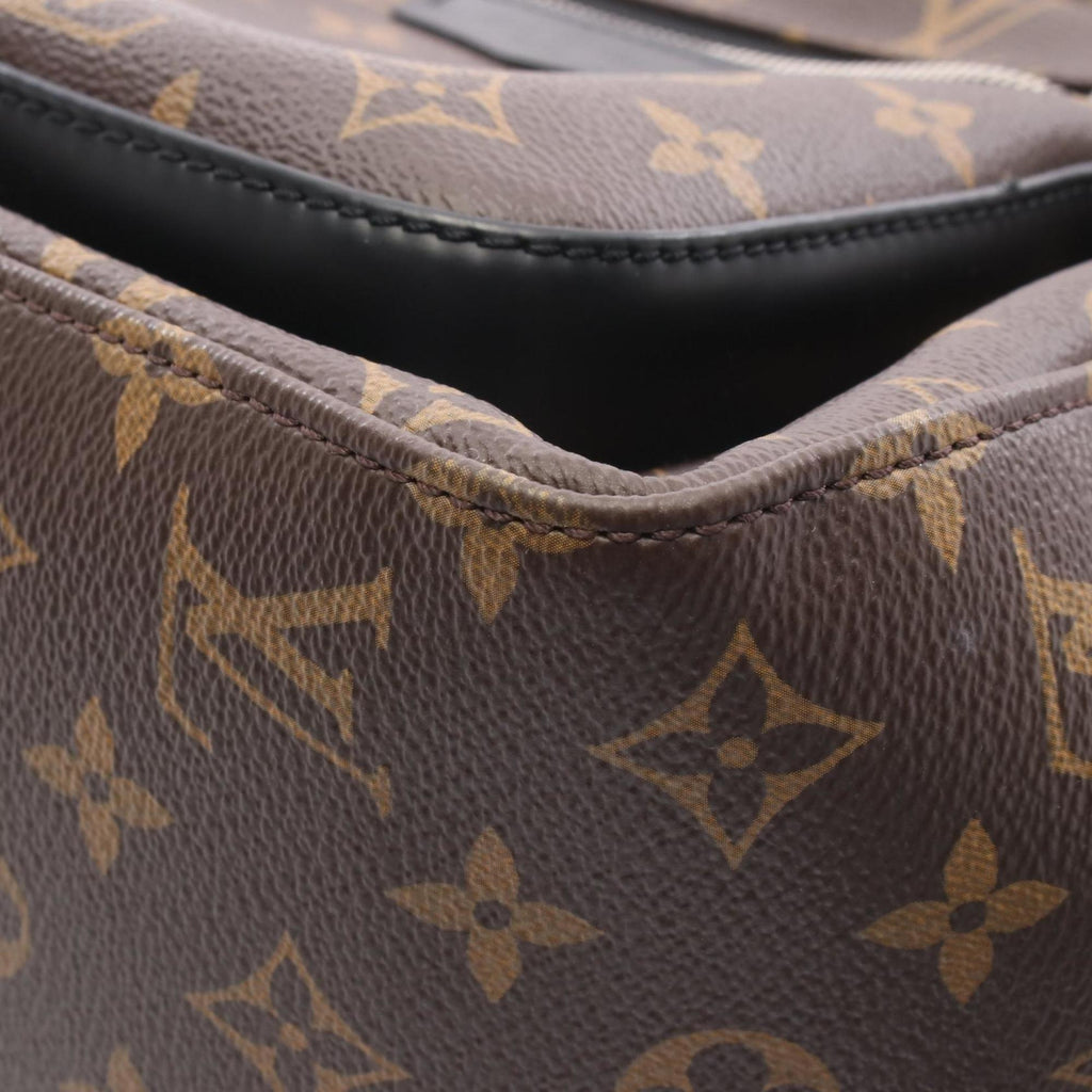 Louis Vuitton Black Brown Monogram Macassar Coated Canvas Leather Backpack (Pre-Owned)