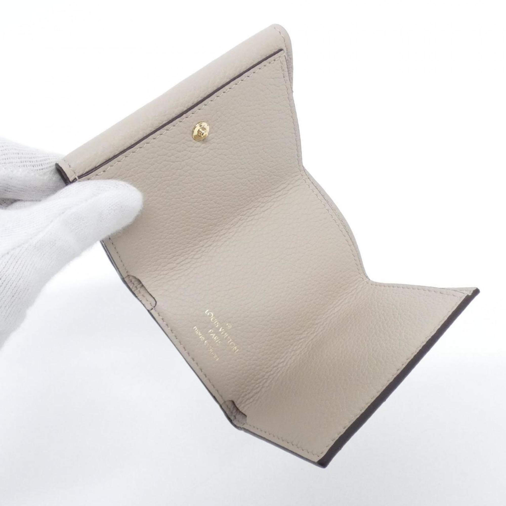 Louis Vuitton Grayish Leather Wallet (Tri-Fold) (Pre-Owned)