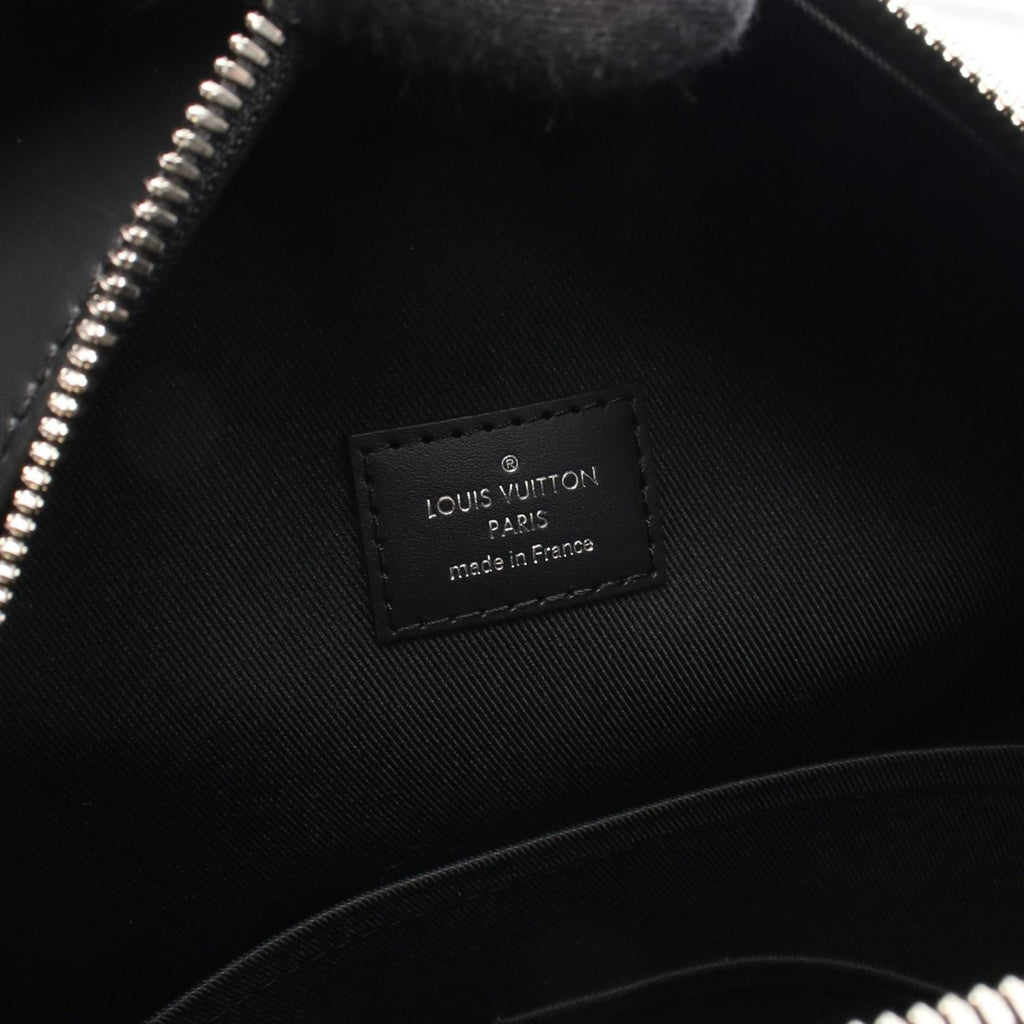Louis Vuitton Black Coated Canvas Leather Backpack (Pre-Owned)